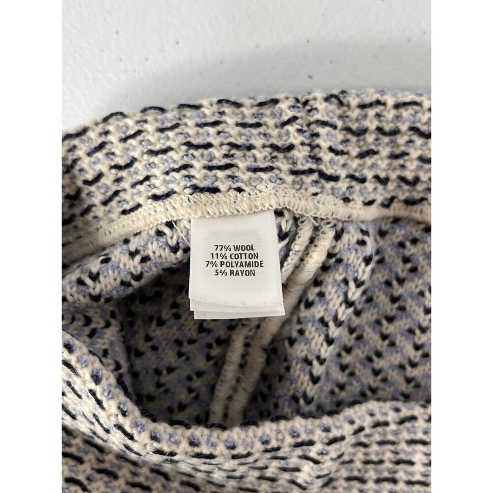 ST.JOHN COLLECTION Women's Ivory Blue Weave Pencil Straight Stretch Skirt Medium - Picture 3 of 5